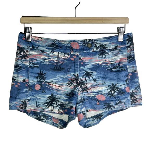 J. Crew Tropical Beach Palm Tree Printed Chino Shorts 2 - Picture 1 of 7